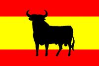 toro de Osborne en bandera española toro de Osborne en bandera española